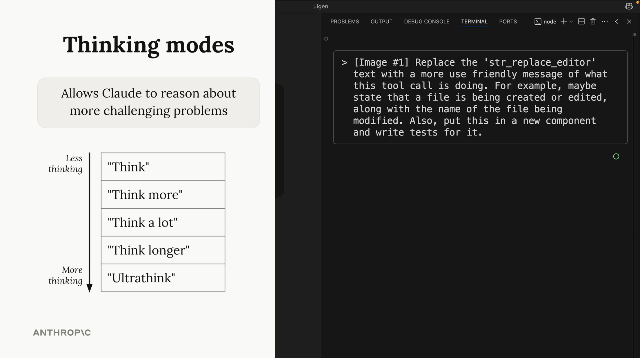 Thinking modes